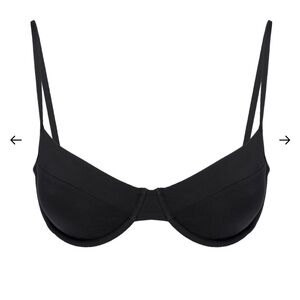 NWOT Monday Swimwear Black Maui Top Classic Bikini